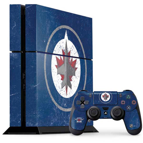 NHL Winnipeg Jets Distressed Logo PlayStation PS4 Skins