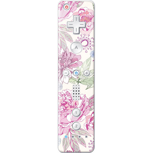Peony Wii Remote Controller Skin