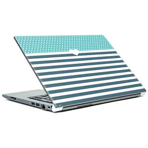 Polka Dots and Stripes Heart in Blue Portege Z30t/Z30t-A Skin