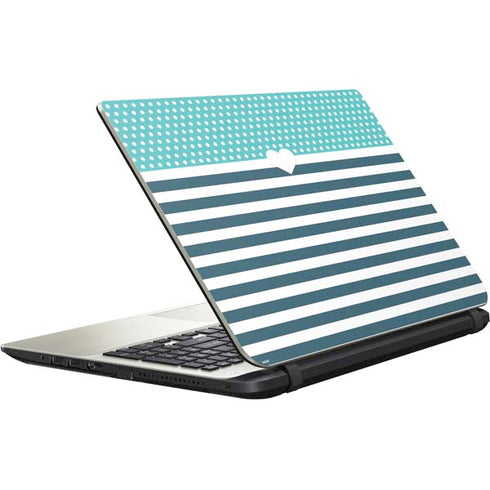 Polka Dots and Stripes Heart in Blue Satellite L50-B / S50-B Skin