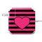 Polka Dots and Stripes Heart in Pink 85W Power Adapter (15 and 17 inch MacBook Pro Charger) Skin