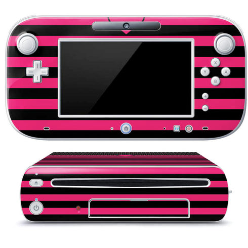 Polka Dots and Stripes Heart in Pink Wii U (Console + 1 Controller) Skin