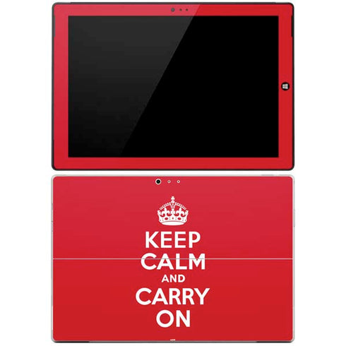 Keep Calm and Carry On Surface Pro 3 Skin