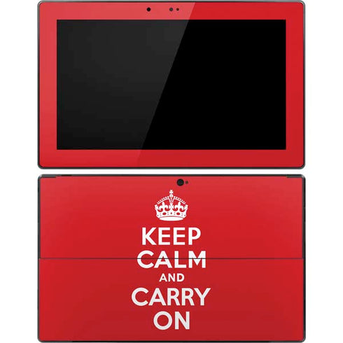 Keep Calm and Carry On Surface Pro Tablet Skin