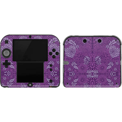 Radiant Orchid Floral Nintendo Skins