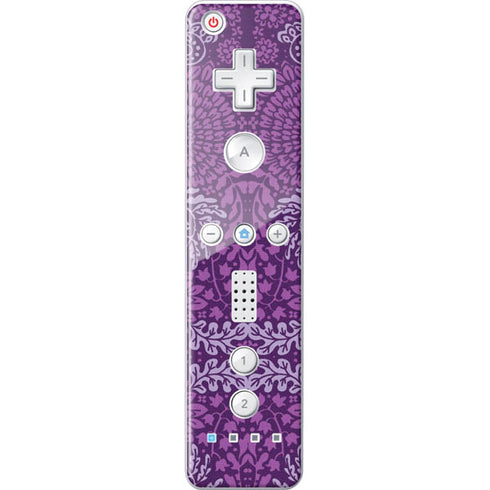Radiant Orchid Floral Wii Remote Controller Skin