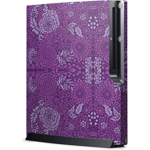 Radiant Orchid Floral Playstation 3 & PS3 Slim Skin