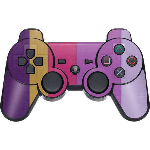 Radiant Orchid Color Block PS3 Dual Shock wireless controller Skin