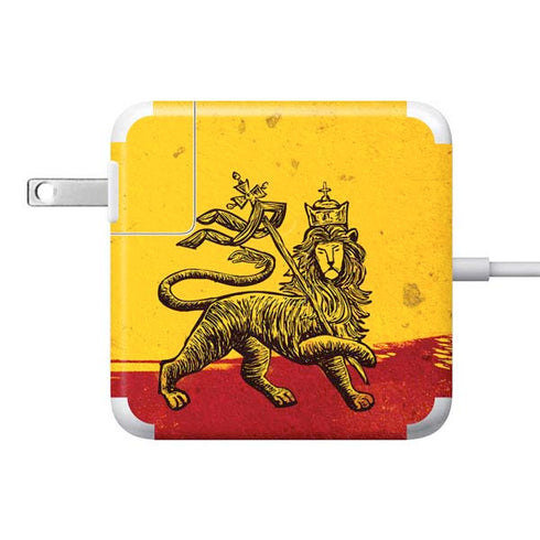 The Lion of Judah Rasta Flag 85W Power Adapter (15 and 17 inch MacBook Pro Charger) Skin