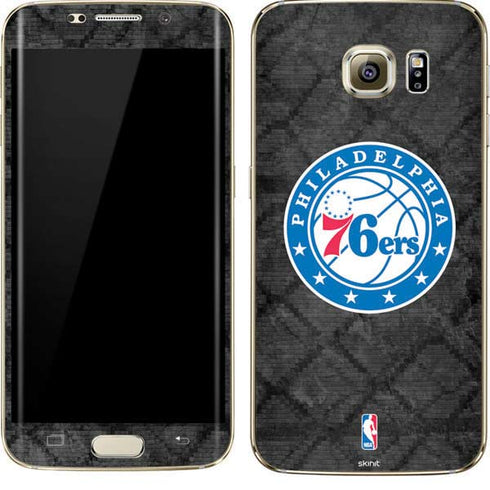 NBA Philadelphia 76ers Black Rust Galaxy S7 Edge Skin