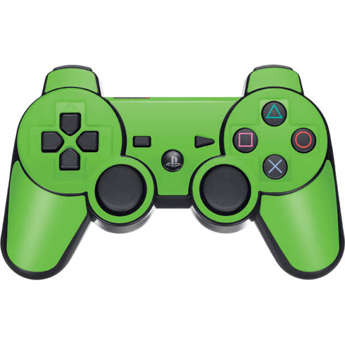 Green PS3 Dual Shock wireless controller Skin