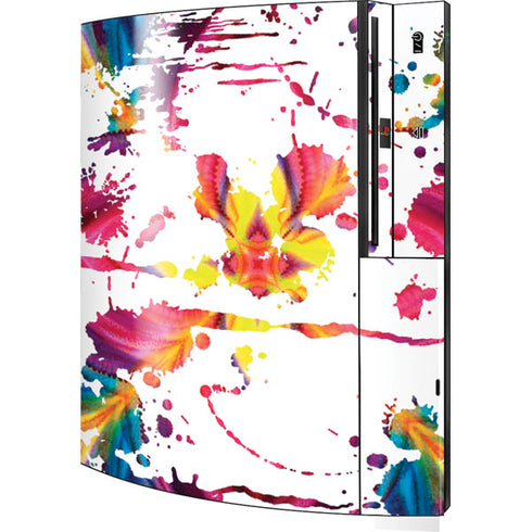 Chromatic Splatter White Playstation 3 & PS3 Skin