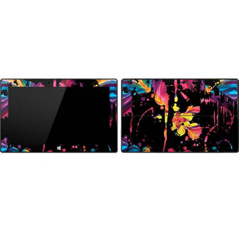 Chromatic Splatter Black Surface Pro Tablet Skin