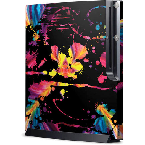 Chromatic Splatter Black Playstation 3 & PS3 Slim Skin