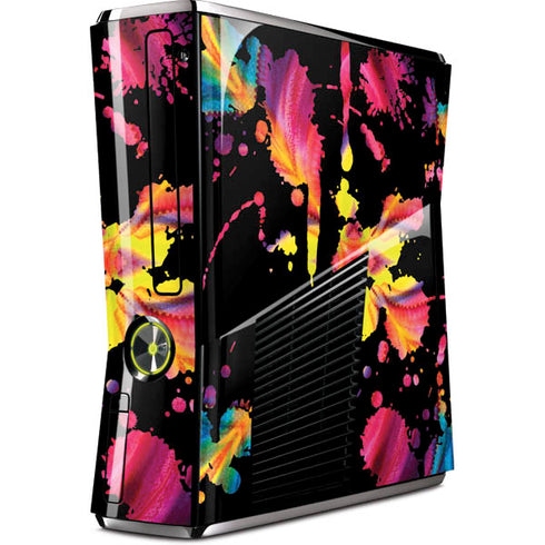 Chromatic Splatter Black Xbox 360 Slim (2010) Skin