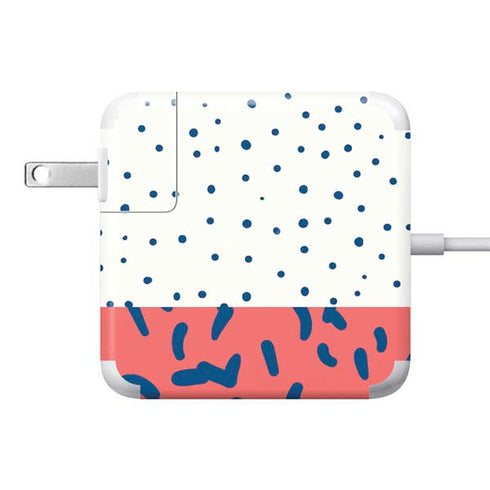 Polka Dot Split 85W Power Adapter (15 and 17 inch MacBook Pro Charger) Skin