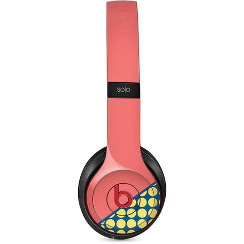 Coral Diagonal Split Beats Solo 2 Wireless Skin