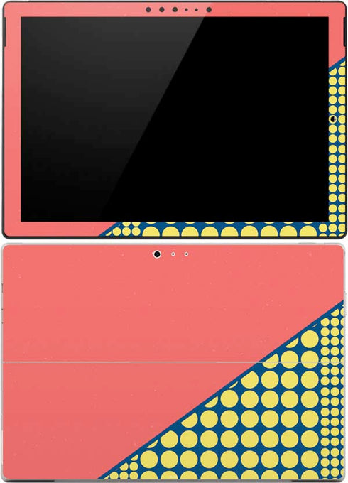 Coral Diagonal Split Surface Pro 4 Skin
