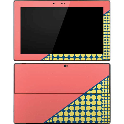 Coral Diagonal Split Surface Pro Tablet Skin