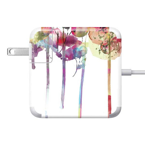 Painted Flowers 85W Power Adapter (15 and 17 inch MacBook Pro Charger) Skin