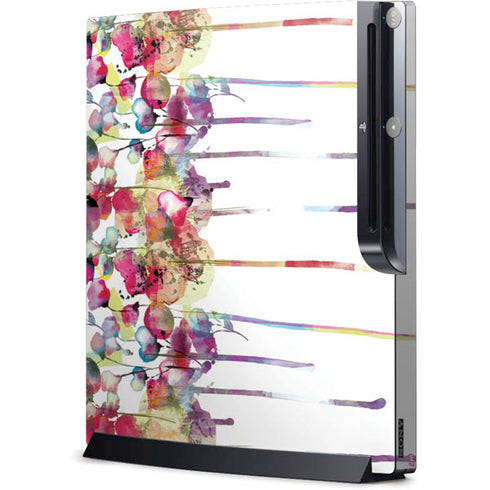 Painted Flowers Playstation 3 & PS3 Slim Skin