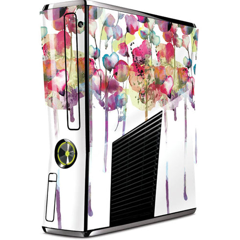 Painted Flowers Xbox 360 Slim (2010) Skin