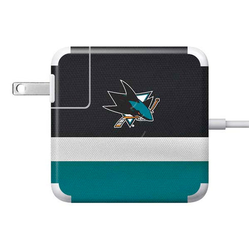 NHL San Jose Sharks Jersey 85W Power Adapter (15 and 17 inch MacBook Pro Charger) Skin