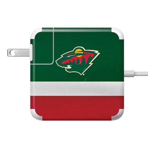 NHL Minnesota Wild Jersey 85W Power Adapter (15 and 17 inch MacBook Pro Charger) Skin