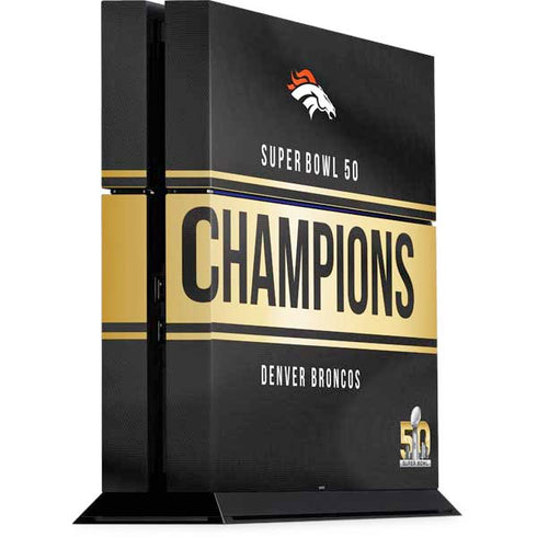 NFL Denver Broncos Super Bowl 50 Champions Black PlayStation PS4 Skins