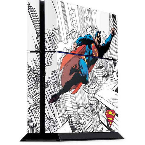 DC Comics Superman Flying Over City Pose PlayStation PS4 Skins