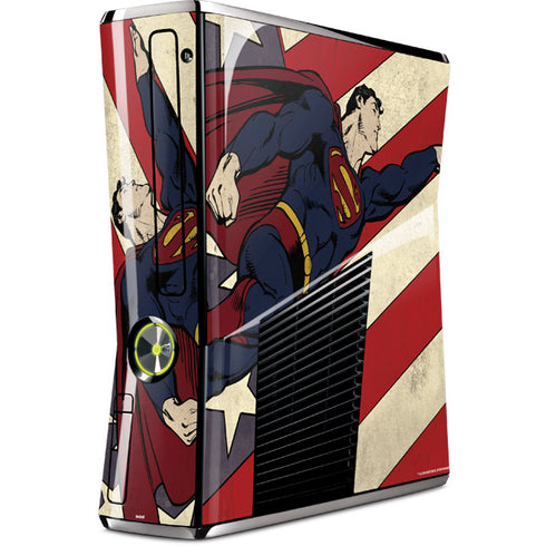 DC Comics Superman Vintage Pose American Flag Xbox 360 Slim (2010) Skin