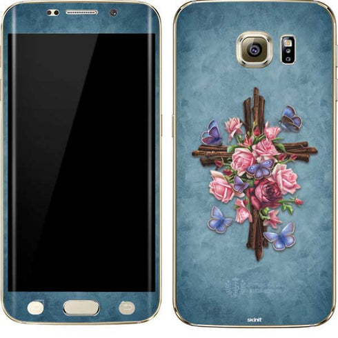 Flower Cross by Brigid Ashwood Galaxy S7 Edge Skin