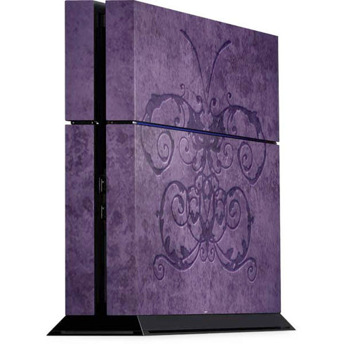 Purple Damask Butterfly by Brigid Ashwood PlayStation PS4 Skins