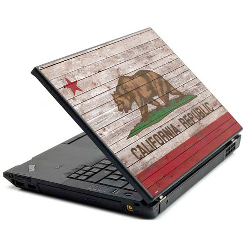 California Flag Dark Wood Lenovo T420 Skin