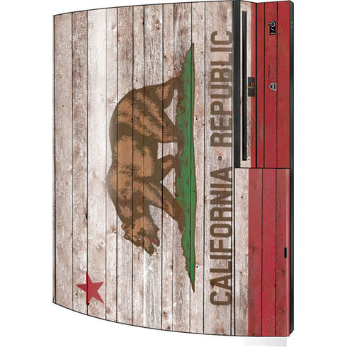 California Flag Dark Wood Playstation 3 & PS3 Skin