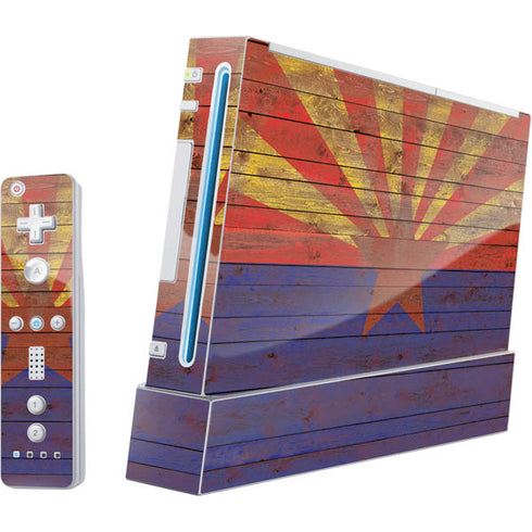 Arizona Flag Dark Wood Nintendo Skins
