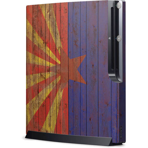 Arizona Flag Dark Wood Playstation 3 & PS3 Slim Skin
