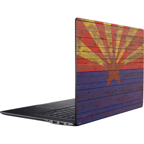 Arizona Flag Dark Wood Ativ Book 9 (15.6in 2014) Skin