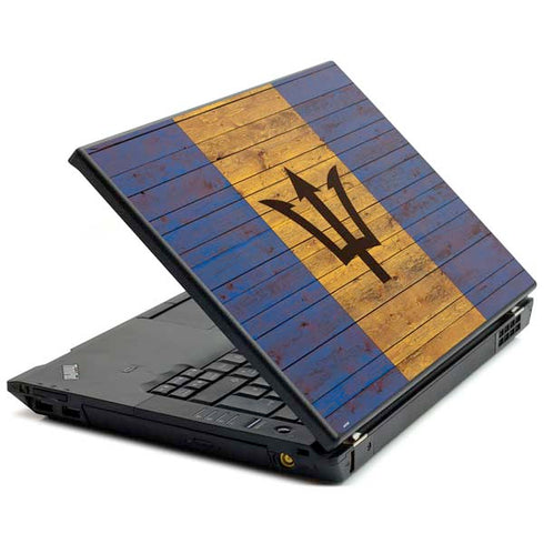 Barbados Flag Dark Wood Lenovo T420 Skin