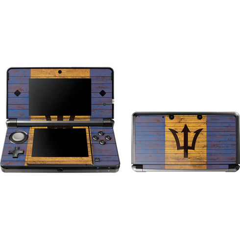Barbados Flag Dark Wood Nintendo Skins