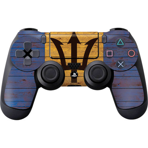 Barbados Flag Dark Wood PlayStation PS4 Skins
