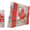 Canadian Flag Dark Wood Wii (Includes 1 Controller) Skin