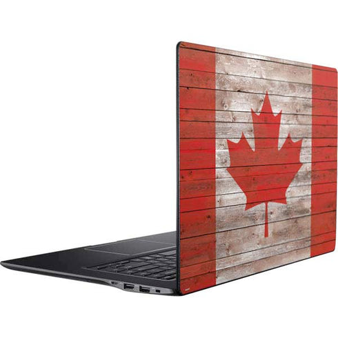 Canadian Flag Dark Wood Ativ Book 9 (15.6in 2014) Skin