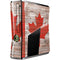Canadian Flag Dark Wood Xbox 360 Slim (2010) Skin