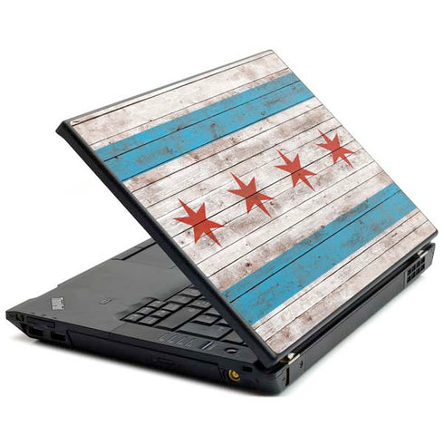 Chicago Flag Dark Wood Lenovo T420 Skin
