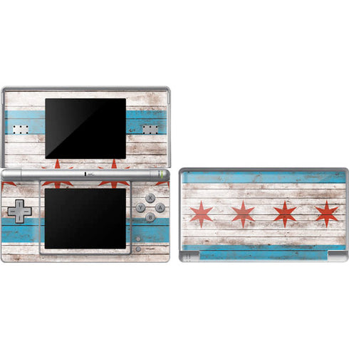Chicago Flag Dark Wood DS Lite Skin