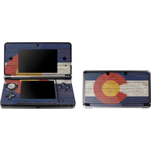 Colorado Flag Dark Wood Nintendo Skins