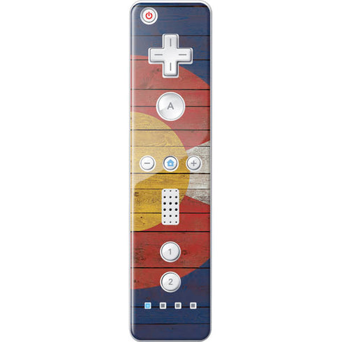 Colorado Flag Dark Wood Nintendo Skins