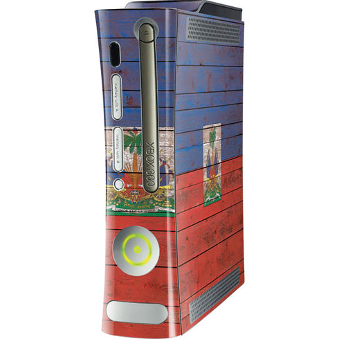 Haiti Flag Dark Wood Xbox 360 (Includes HDD) Skin