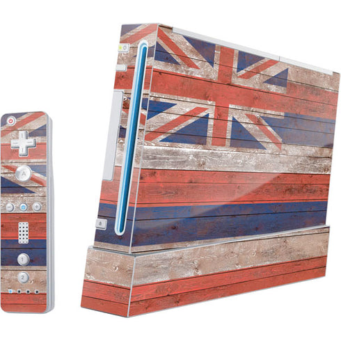 Hawaiian Flag Dark Wood Wii (Includes 1 Controller) Skin